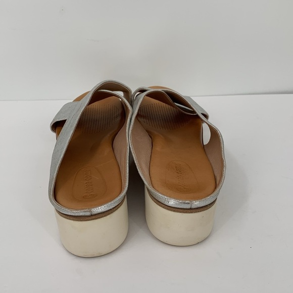 Corso Como Bilanka criss cross wedge platform slide mule shoe metallic women 12 - Picture 5 of 7